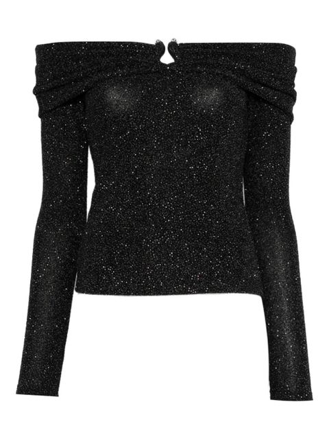 Ba&Sh off-shoulder gathered top - Black - zdjęcie produktu nr 1