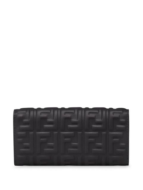 FENDI Baguette continental wallet-on-chain - Black