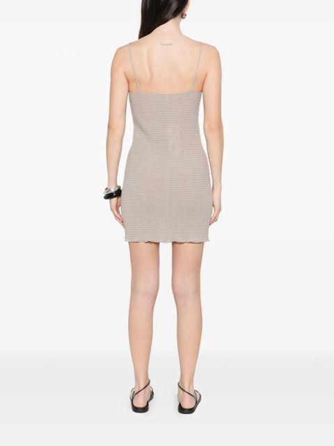 Magda Butrym floral-appliqué mini dress - Brown