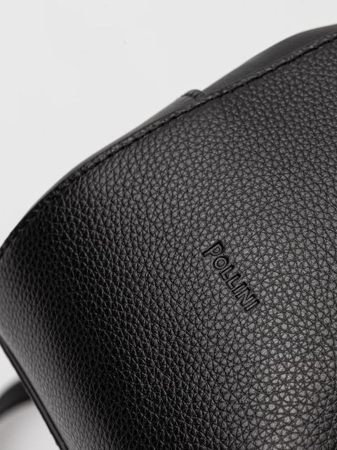 Pollini torebka skórzana kolor czarny PC4428PP0N QG1