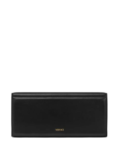 Versace medusa-plaque calfskin shoulder bag - Black