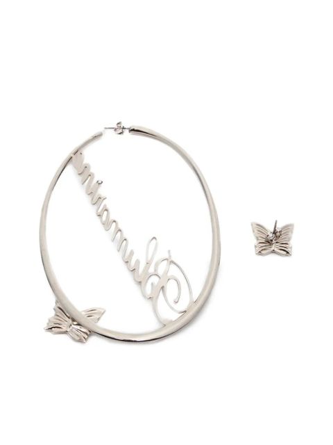 Blumarine logo-lettering earrings - Silver