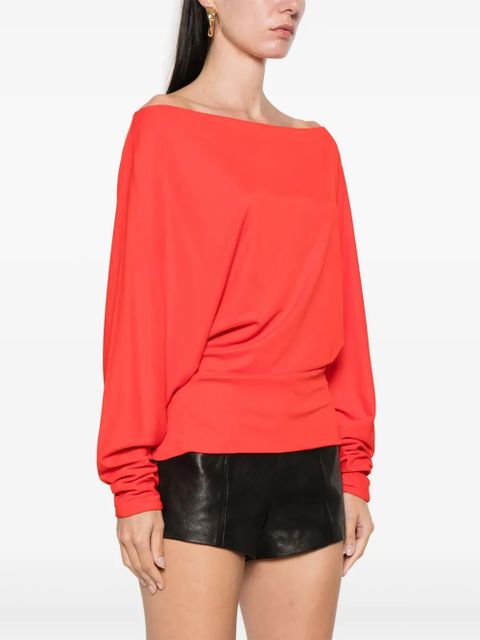 KHAITE Juno dolman-sleeve top - Red