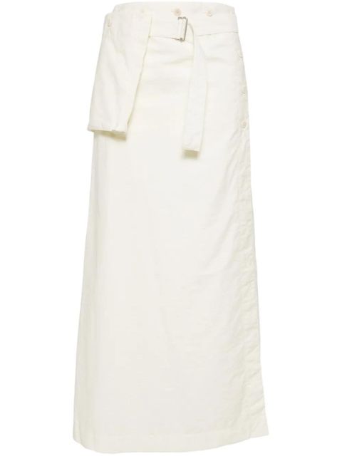 LEMAIRE belted wrap maxi skirt - White - zdjęcie produktu nr 1