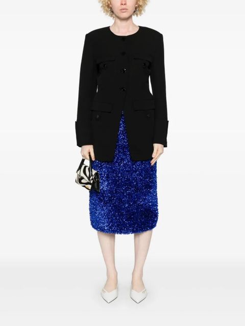 GANNI fitted blazer - Black