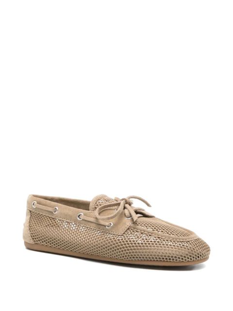 Miu Miu crochet leather boat shoe - Brown - zdjęcie produktu nr 2