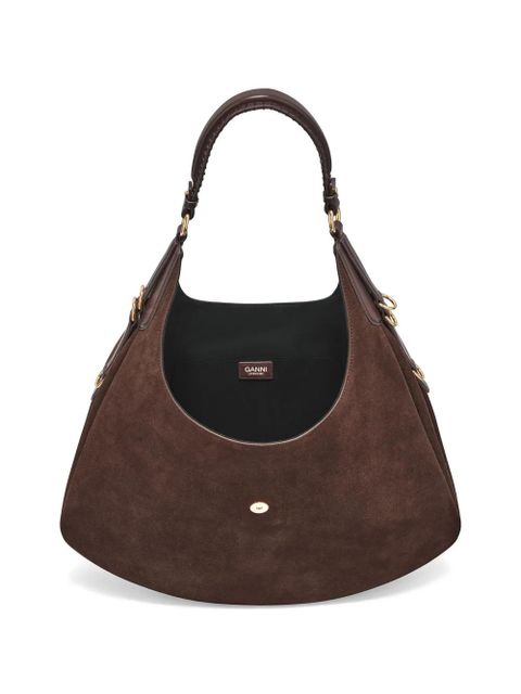 GANNI large Kat shoulder bag - Brown