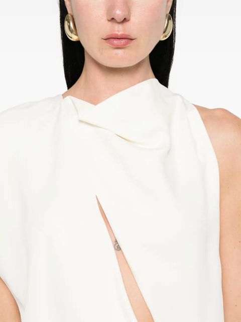 Sportmax draped midi dress - Neutrals