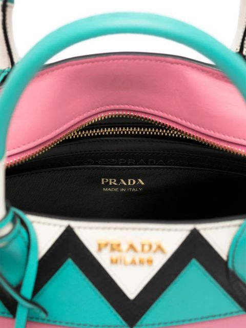 Prada padlock-detail tote bag - Pink