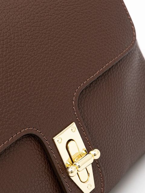 Answear.LAB torebka skórzana kolor brązowy