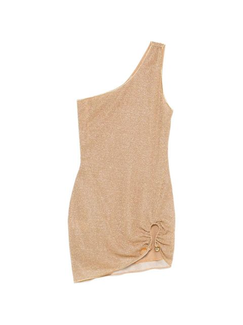 Oséree asymmetric-neck mini dress - Gold - zdjęcie produktu nr 1