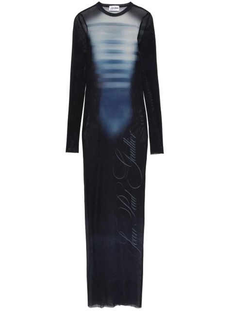 Jean Paul Gaultier mesh maxi dress - Blue - zdjęcie produktu nr 1
