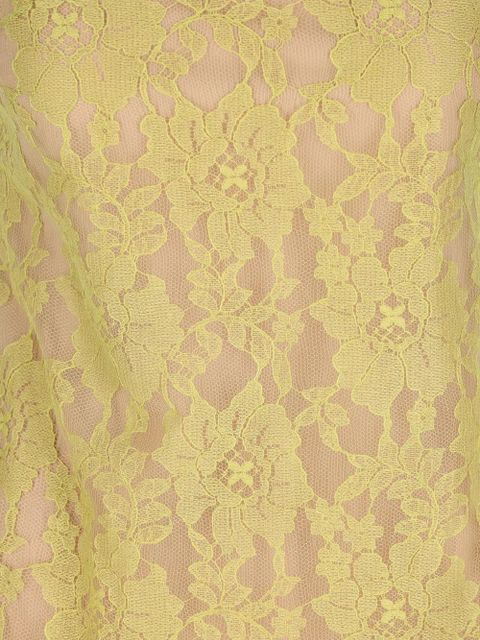 Valentino Garavani handkerchief-hem lace mini dress - Yellow