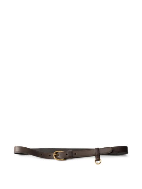 Prada buckle-detail leather belt - Brown - zdjęcie produktu nr 1