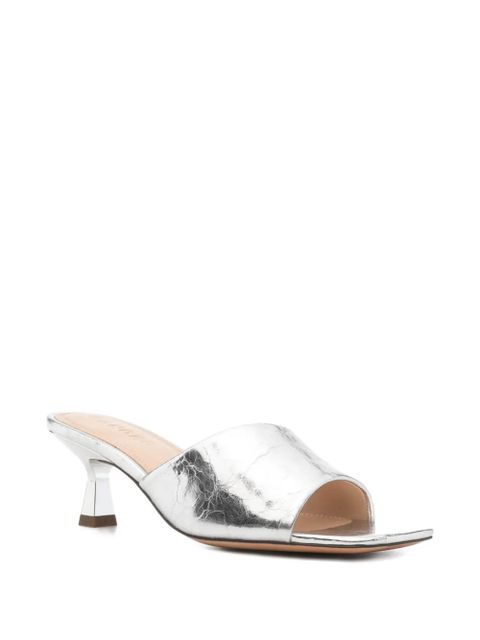 SANDRO 60mm leather sandals - Silver - zdjęcie produktu nr 2