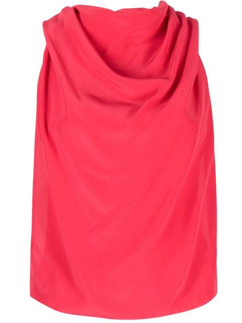 Lanvin draped sleeveless silk top - Pink - zdjęcie produktu nr 1