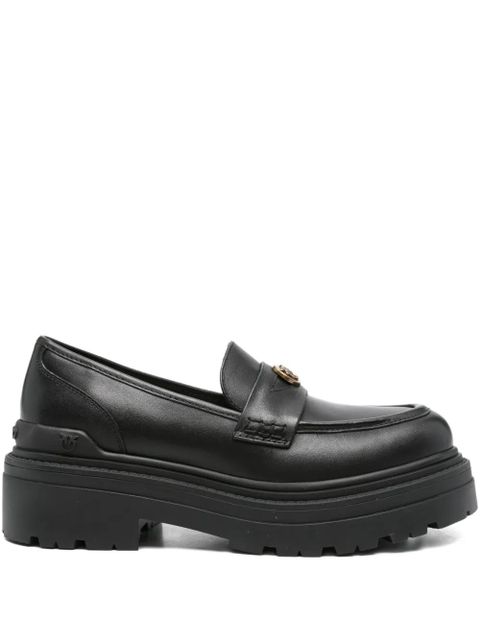PINKO logo-plaque platform loafers - Black - zdjęcie produktu nr 1