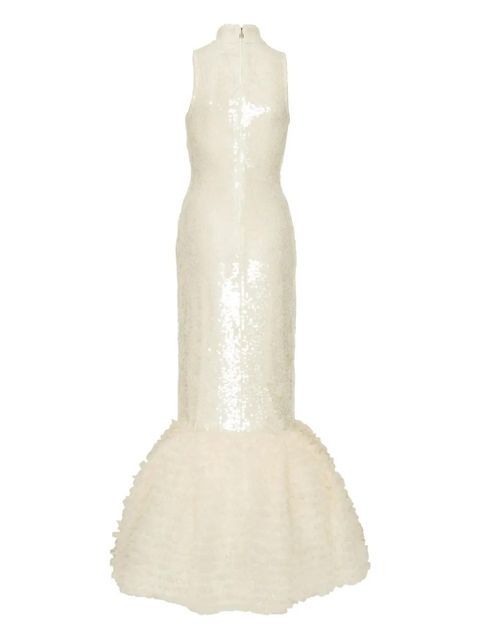 ROTATE BIRGER CHRISTENSEN sequin-embellished ruffled gown - Neutrals