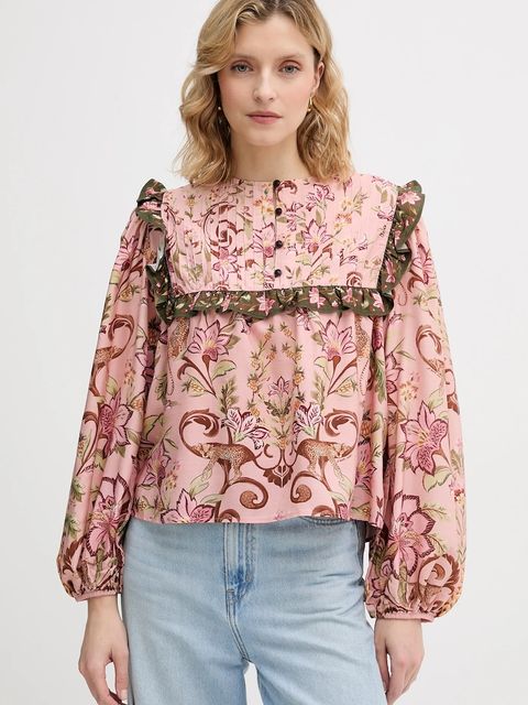 Barbour bluzka x Farm Rio damska kolor multicolor wzorzysta LSH1718 - zdjęcie produktu nr 1