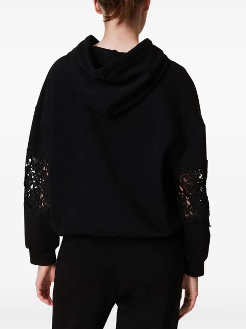 TWINSET macramé-detailing hoodie - Black