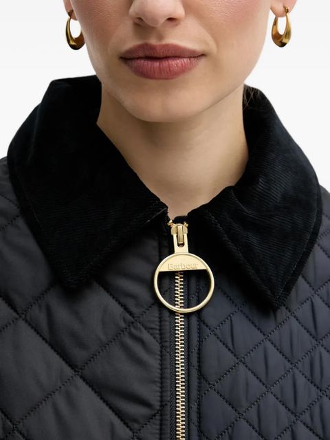 Barbour Danby quilted corduroy collar jacket - Black