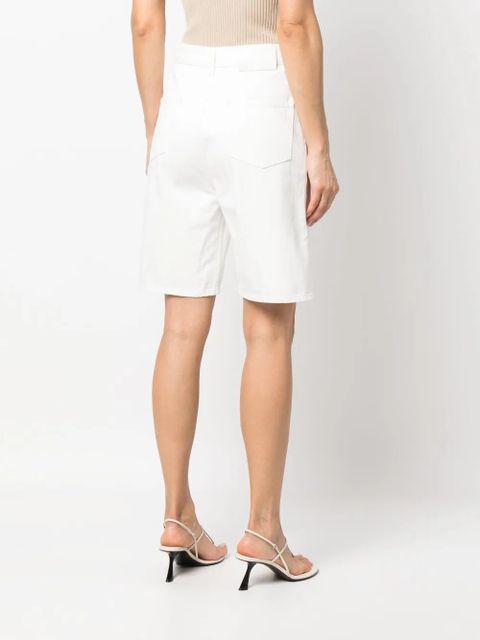 LouLou de Saison straight-leg denim shorts - White