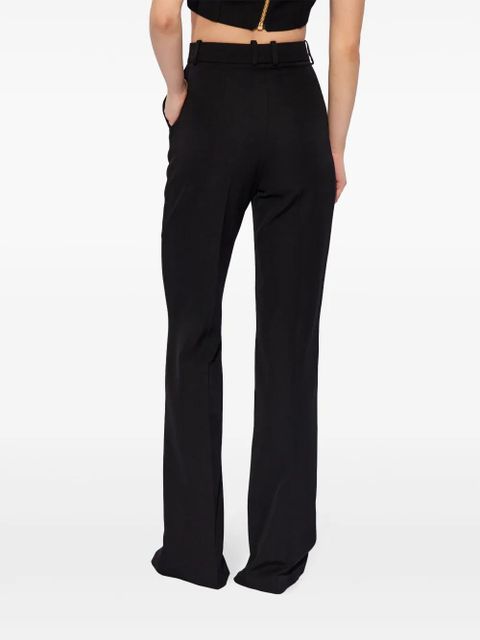 Balmain flared virgin-wool trousers - Black