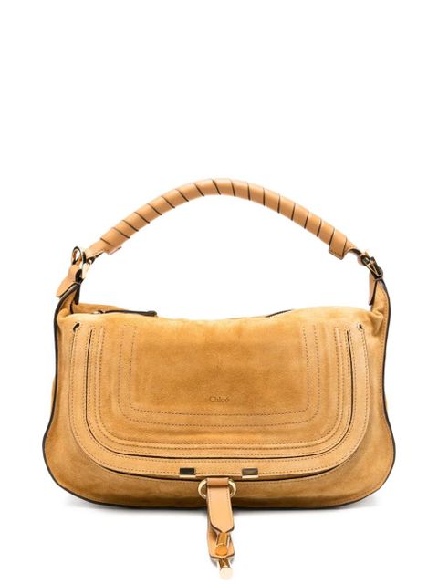 Chloé small Marcie topstitched-handle tote bag - Brown - zdjęcie produktu nr 1