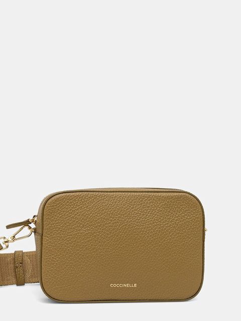 Coccinelle torebka skórzana kolor zielony E5 MN5 55 I1 01 - zdjęcie produktu nr 1