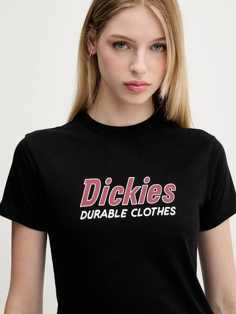 Dickies t-shirt bawełniany damski kolor czarny DK0A87Q5 - zdjęcie produktu nr 2