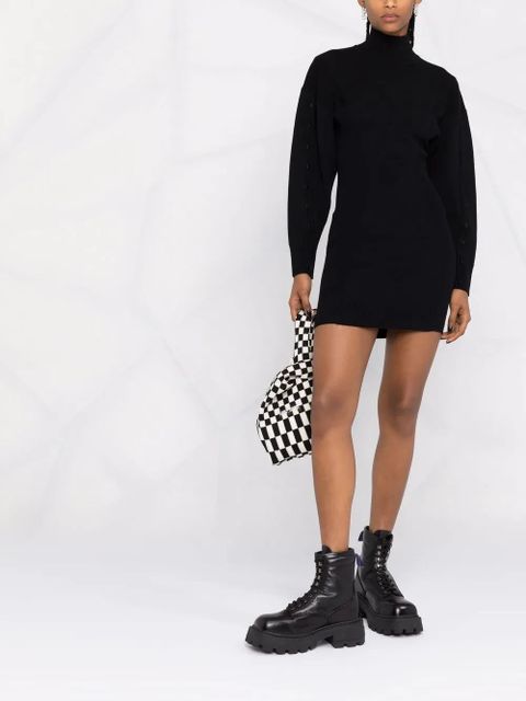Diesel roll-neck knit dress - Black