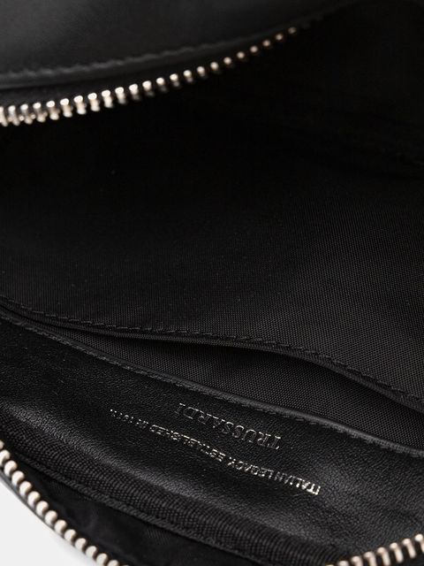 Trussardi torebka skórzana kolor czarny Z646E006027N