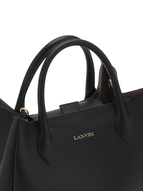 Lanvin logo-stamp tote bag - Black