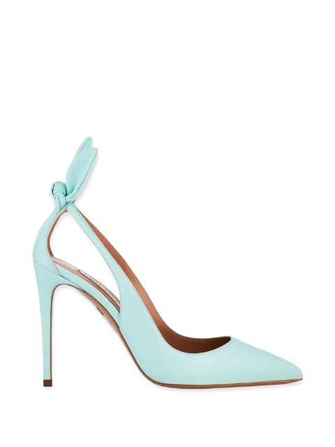 Aquazzura Deneuve bow-detail pumps - Blue - zdjęcie produktu nr 1