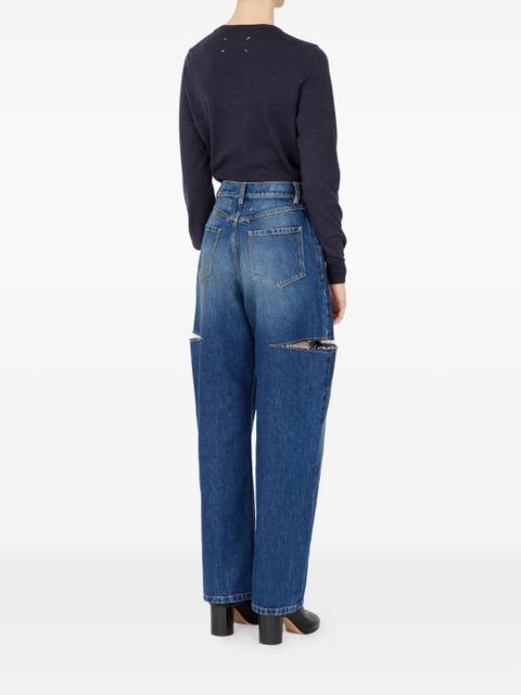 Maison Margiela cut-out jeans - Blue