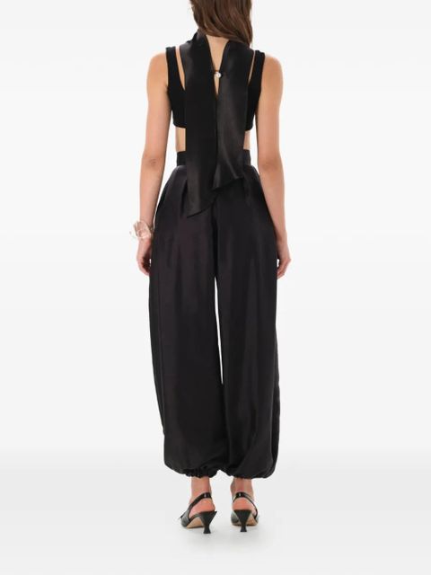 MANURÍ Donna silk scarf - Black