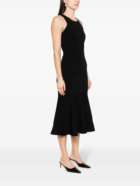 Victoria Beckham flared-hem midi dress - Black - zdjęcie produktu nr 2