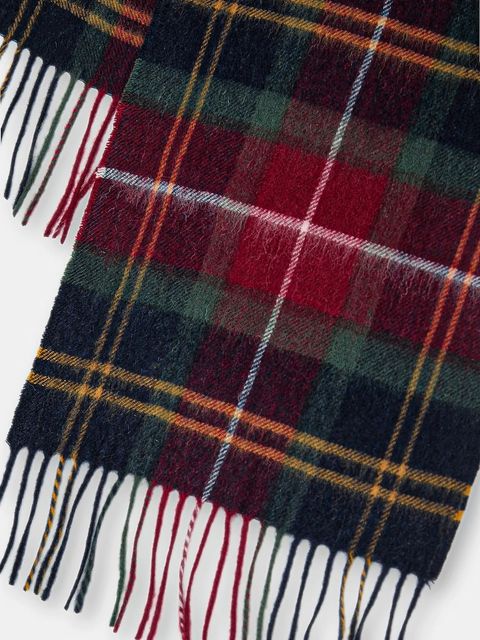 Barbour szalik wełniany kolor multicolor wzorzysty