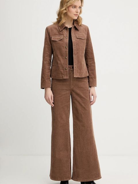 ZADIG&VOLTAIRE kurtka sztruksowa kolor brązowy przejściowa WWOW01703 - zdjęcie produktu nr 2