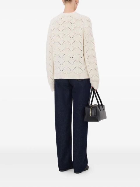 LouLou de Saison Cleyde crochet seashell motif sweater - Neutrals - zdjęcie produktu nr 2