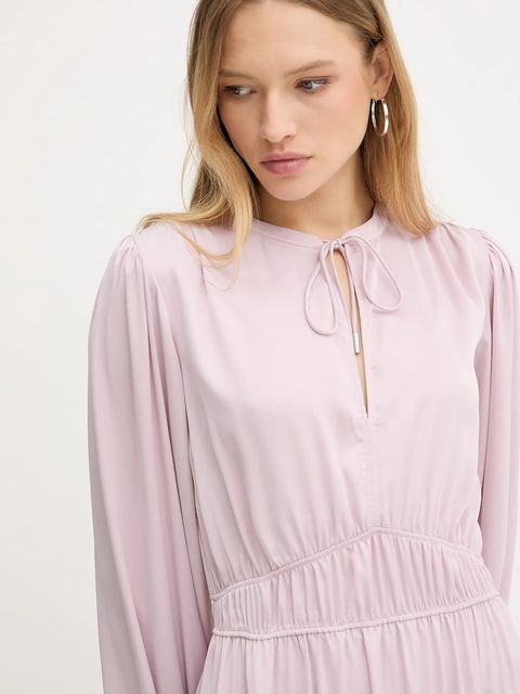 BOSS Orange sukienka kolor różowy mini rozkloszowana 50544038