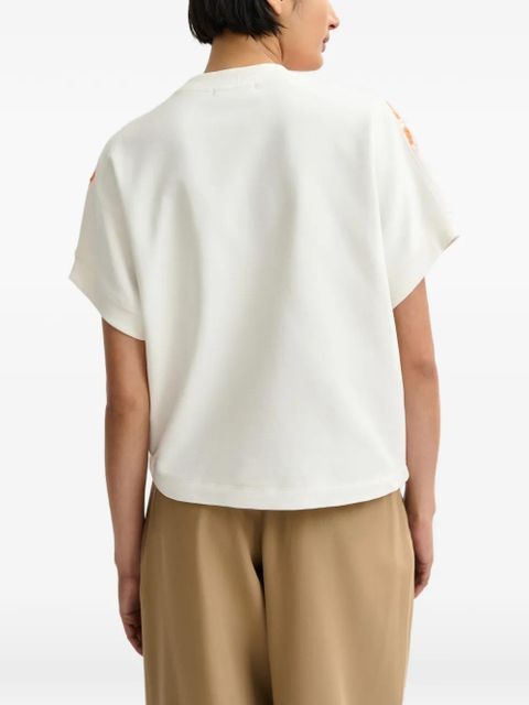 Essentiel Antwerp sequined peacock T-shirt - Neutrals