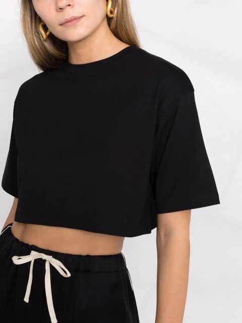 LouLou de Saison Gupo short-sleeve cropped T-shirt - Black