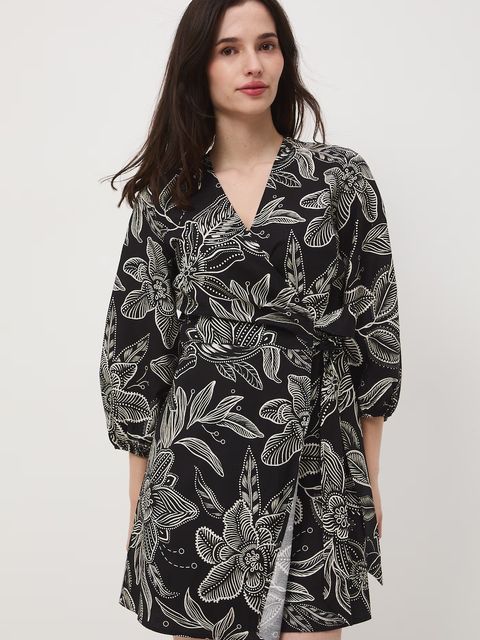 Medicine sukienka rozkloszowana z dodatkiem lnu - zdjęcie produktu nr 1