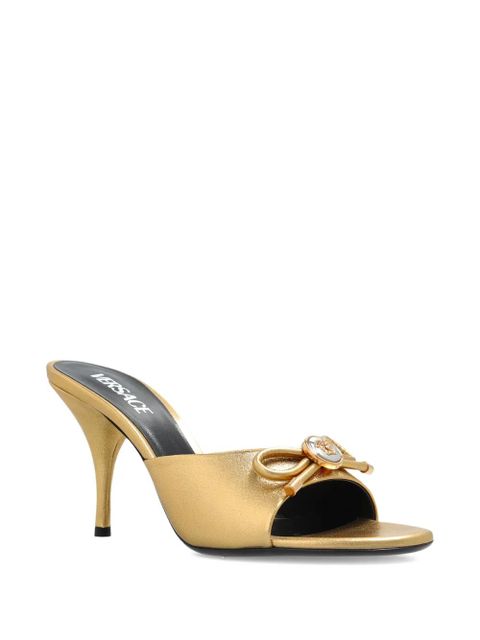 Versace 70mm bow-detail sandals - Yellow - zdjęcie produktu nr 2