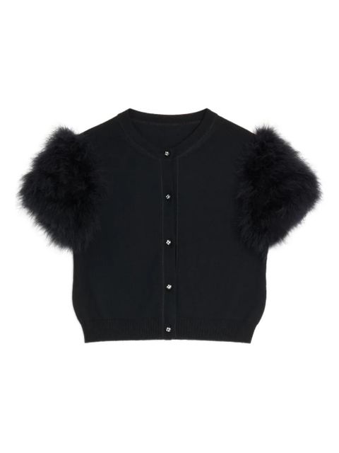 Valentino Garavani contrast-trim cardigan - Black - zdjęcie produktu nr 1