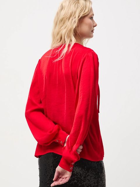 Medicine bluzka damska kolor czerwony gładka - zdjęcie produktu nr 2
