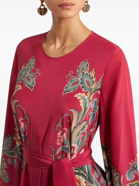ETRO paisley-print belted maxi dress - Red