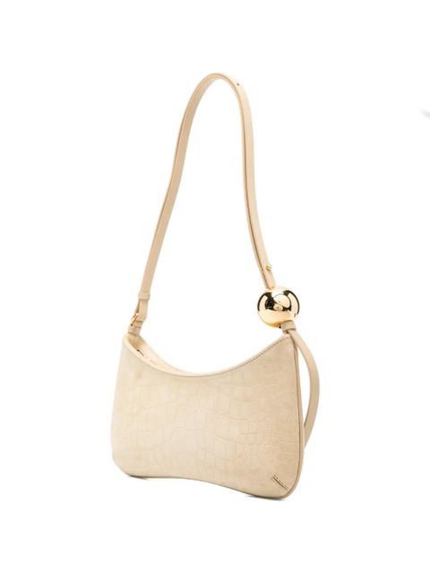 Jacquemus Le Bisou Perle croc-effect shoulder bag - Neutrals
