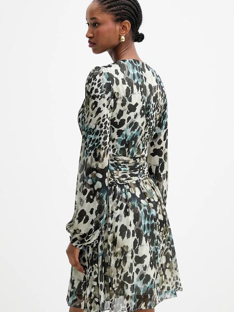 Guess sukienka ROMINA kolor zielony mini rozkloszowana W5YK20 WDW82